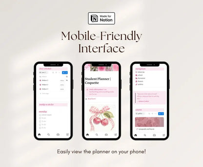 Premediboy Student Planner — Coquette Aesthetic Notion Template