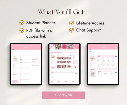 Premediboy Student Planner — Coquette Aesthetic Notion Template